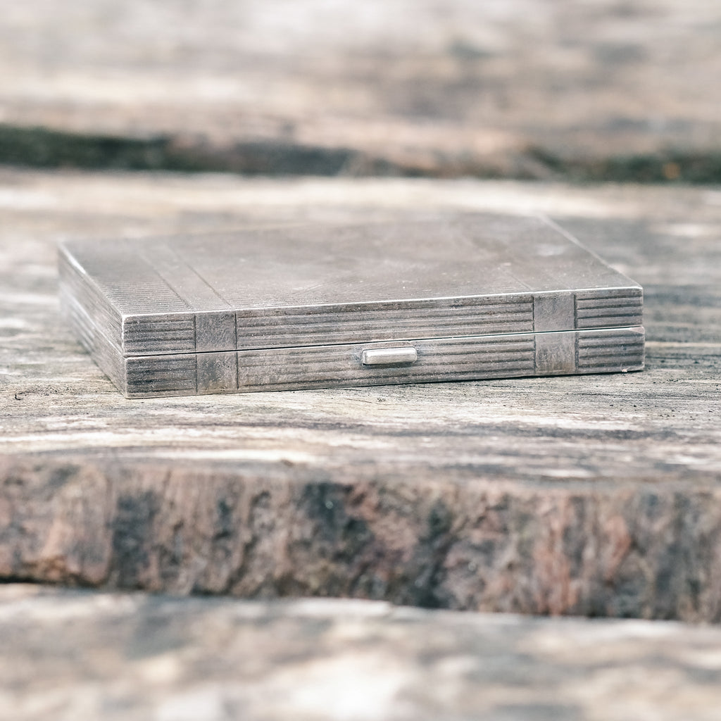 Mid-Century Silver Compact - Lost Owl Jewelry