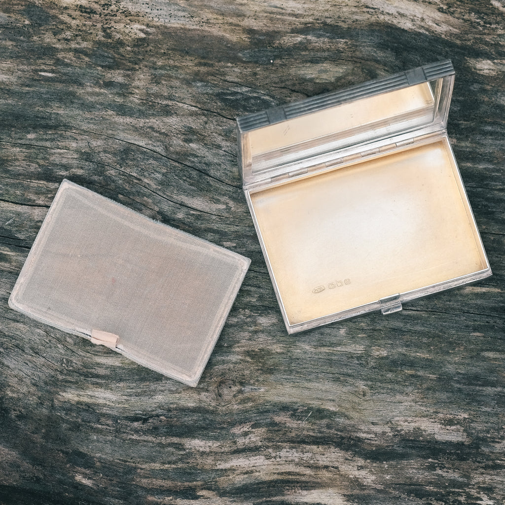 Mid-Century Silver Compact - Lost Owl Jewelry