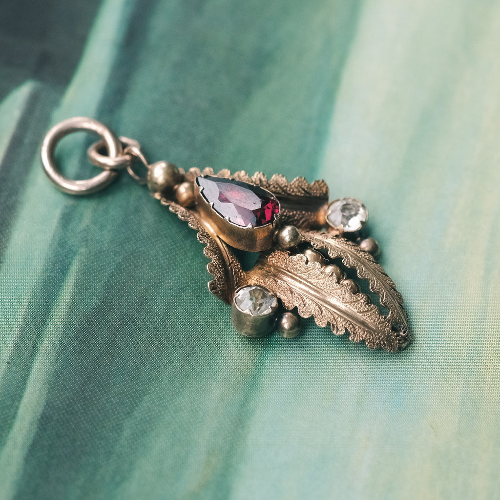 Mid-Victorian Garnet Pendant - Lost Owl Jewelry