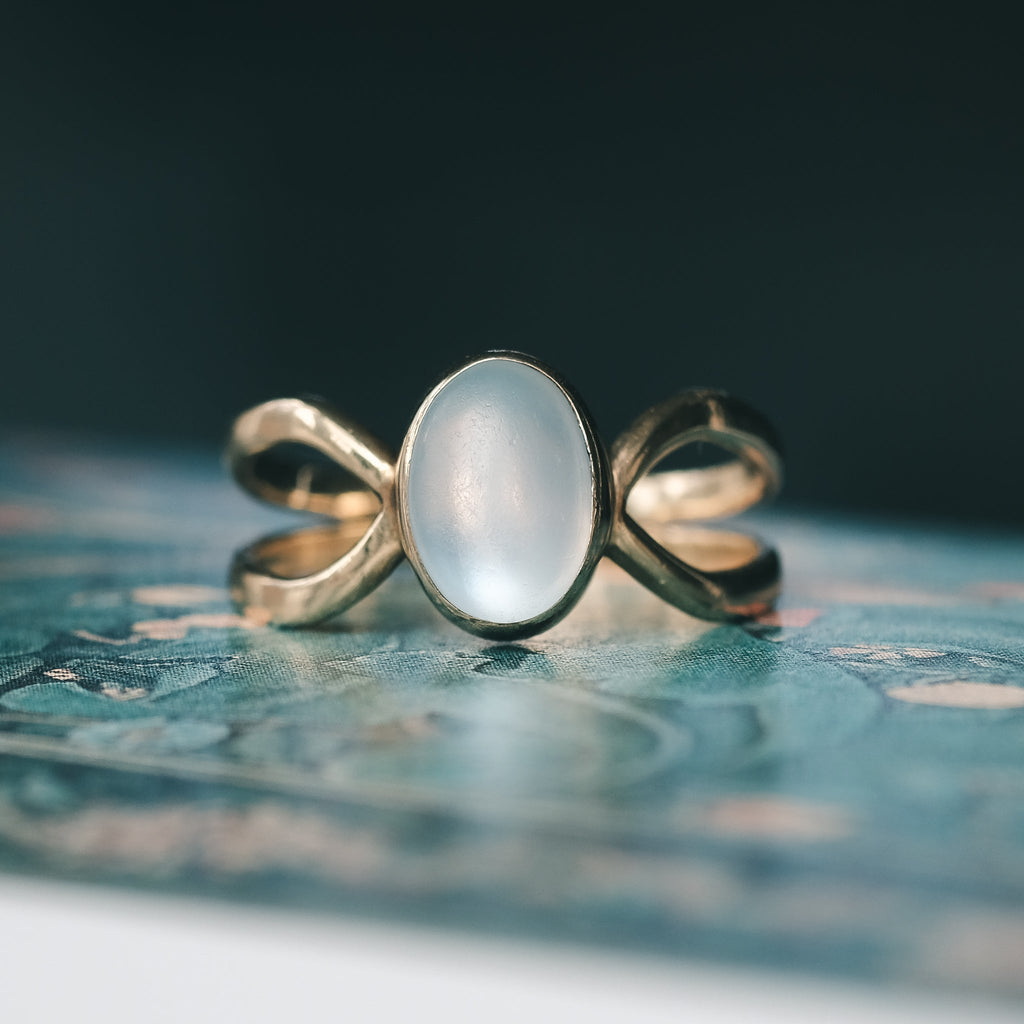 Modernist Moonstone Ring – Lost Owl Jewelry