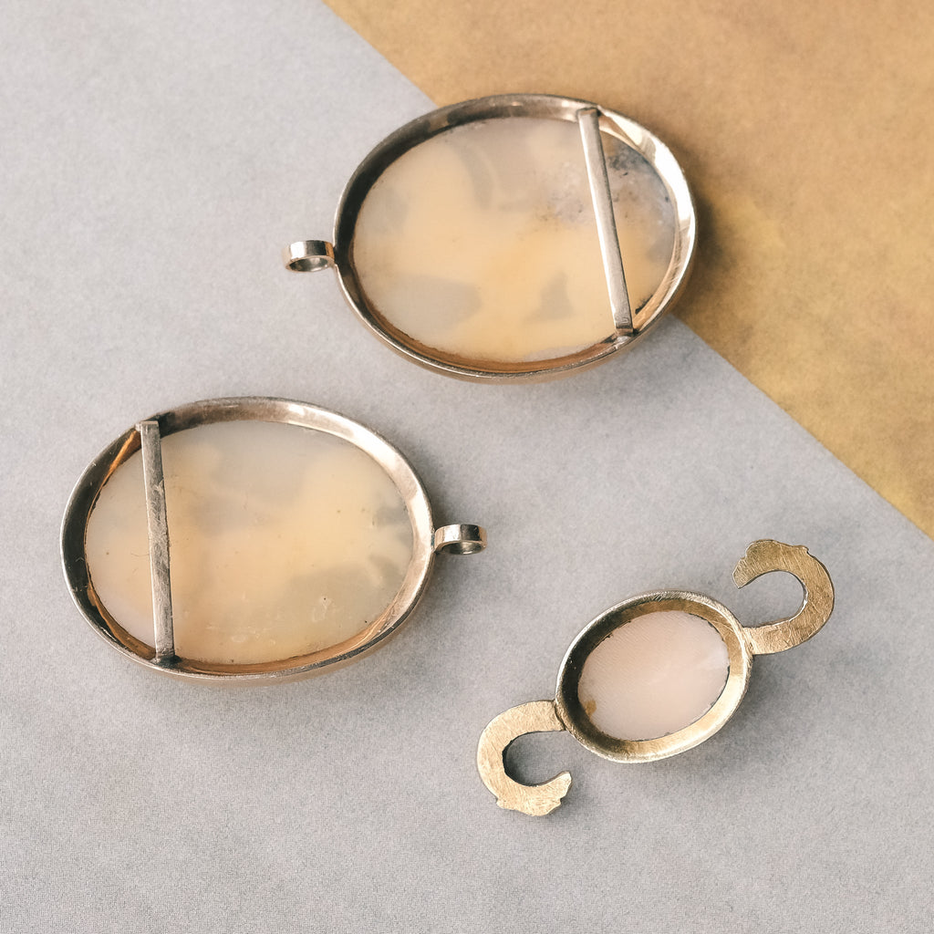 Neoclassical Cameo Cloak Clasp - Lost Owl Jewelry