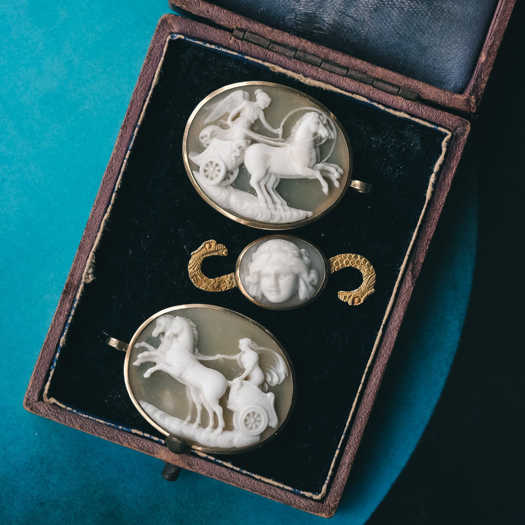 Neoclassical Cameo Cloak Clasp - Lost Owl Jewelry