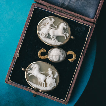 Neoclassical Cameo Cloak Clasp - Lost Owl Jewelry