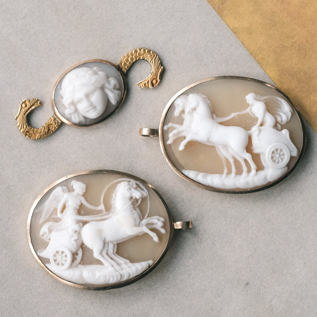 Neoclassical Cameo Cloak Clasp - Lost Owl Jewelry
