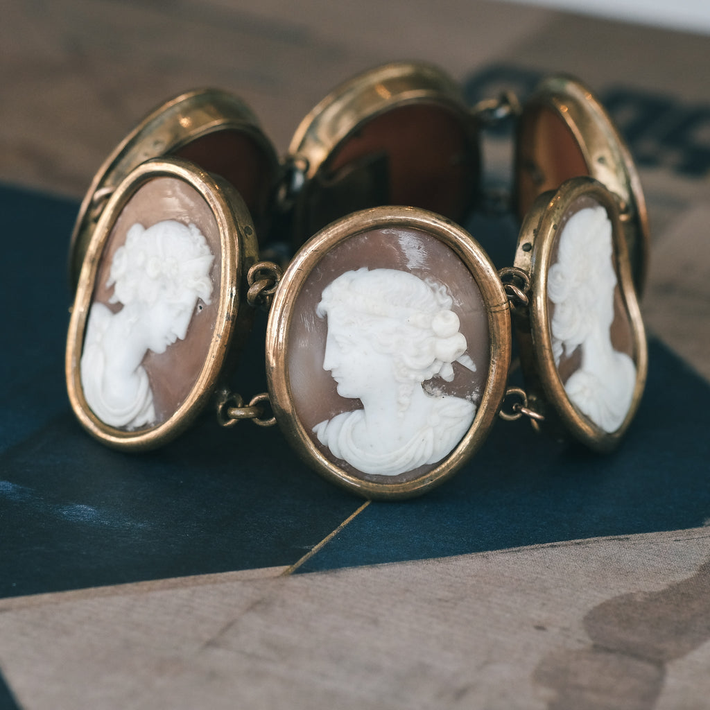 Neoclassical Floralia Cameos Bracelet - Lost Owl Jewelry