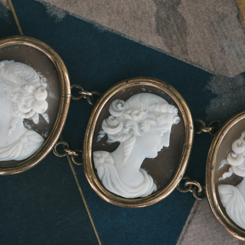 Neoclassical Floralia Cameos Bracelet - Lost Owl Jewelry