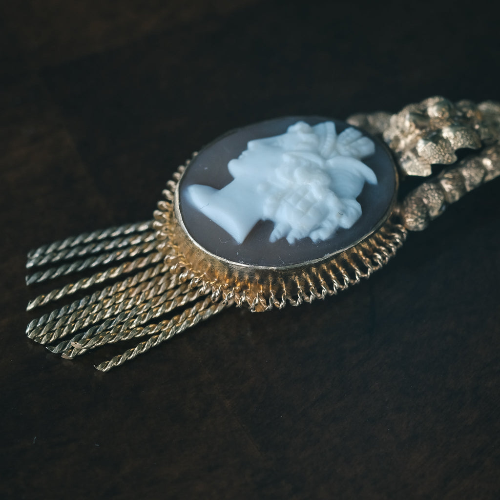 Neoclassical Hera Cameo Earrings - Lost Owl Jewelry