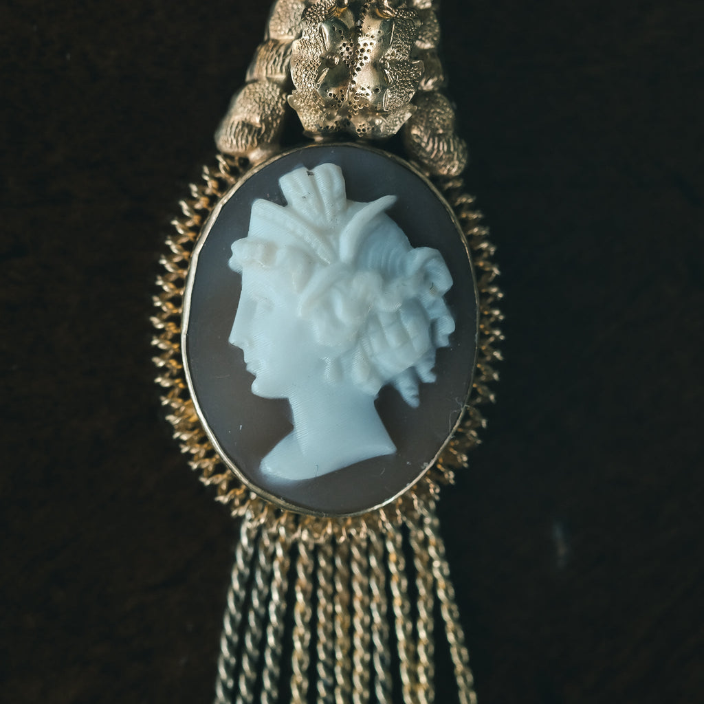 Neoclassical Hera Cameo Earrings - Lost Owl Jewelry