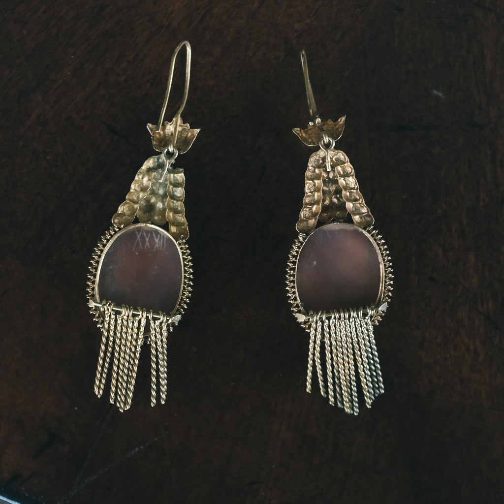 Neoclassical Hera Cameo Earrings - Lost Owl Jewelry