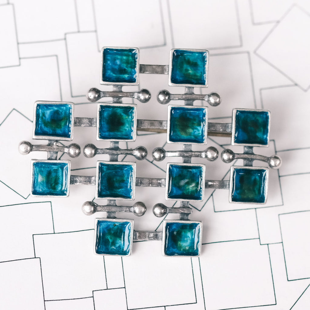 Norwegian Modernist "Silverklang" Brooch - Lost Owl Jewelry