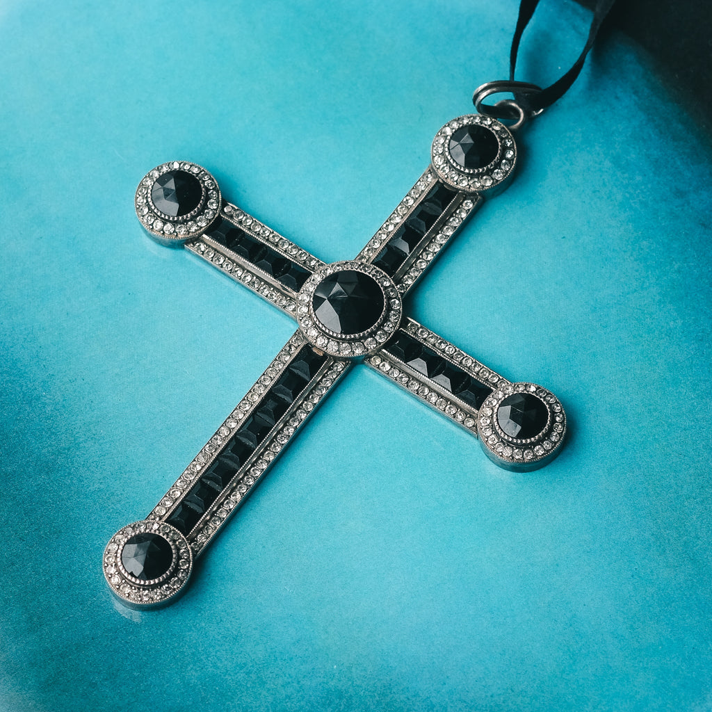 Oversized Victorian Cross Pendant - Lost Owl Jewelry