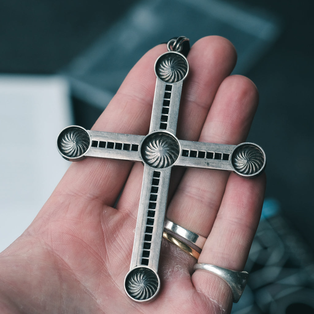 Oversized Victorian Cross Pendant - Lost Owl Jewelry