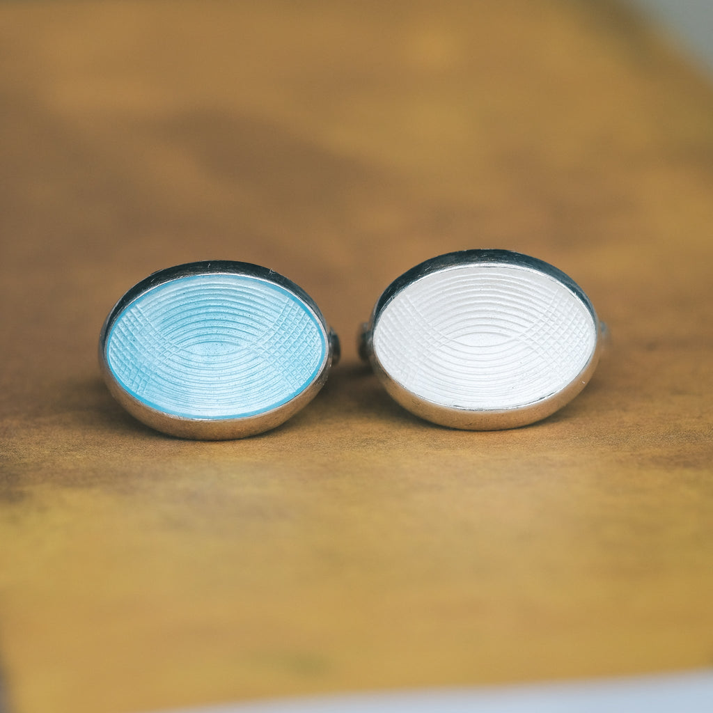 Pair of Enamel Rings by Einar Modahl - Lost Owl Jewelry