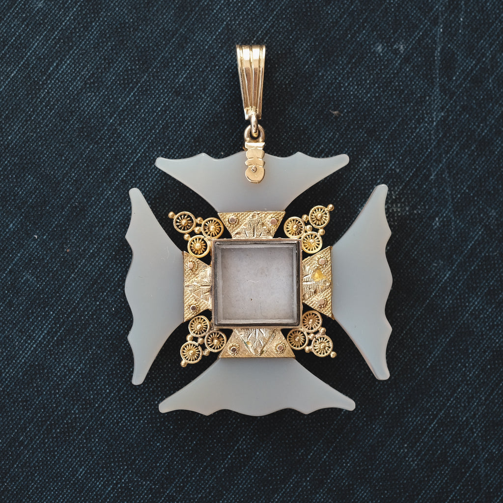 Regency Maltese Cross Locket - Lost Owl Jewelry