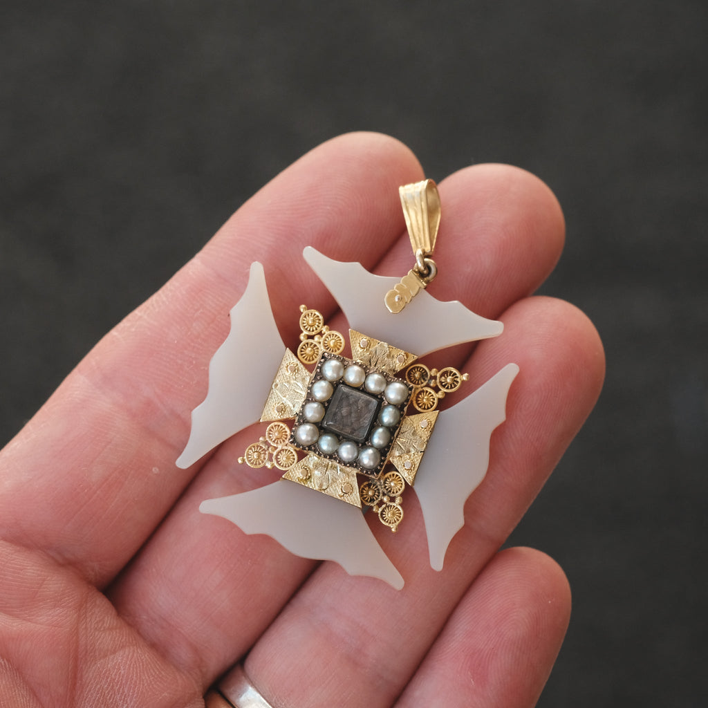 Regency Maltese Cross Locket - Lost Owl Jewelry