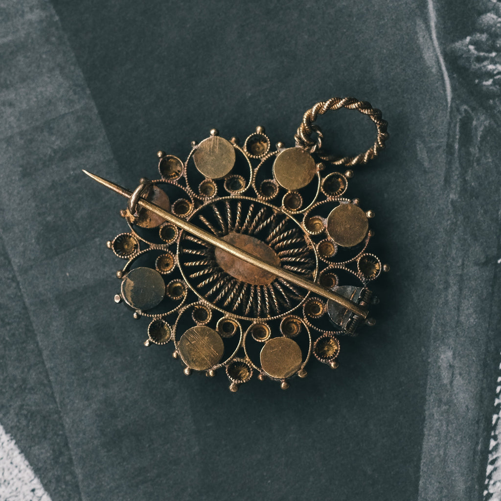 Regency Period Cannetille Pendant - Lost Owl Jewelry