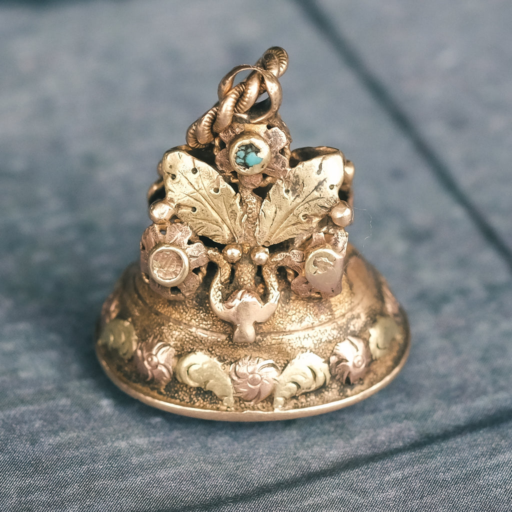 Regency Period Three - Tone Gold Fob - Lost Owl Jewelry