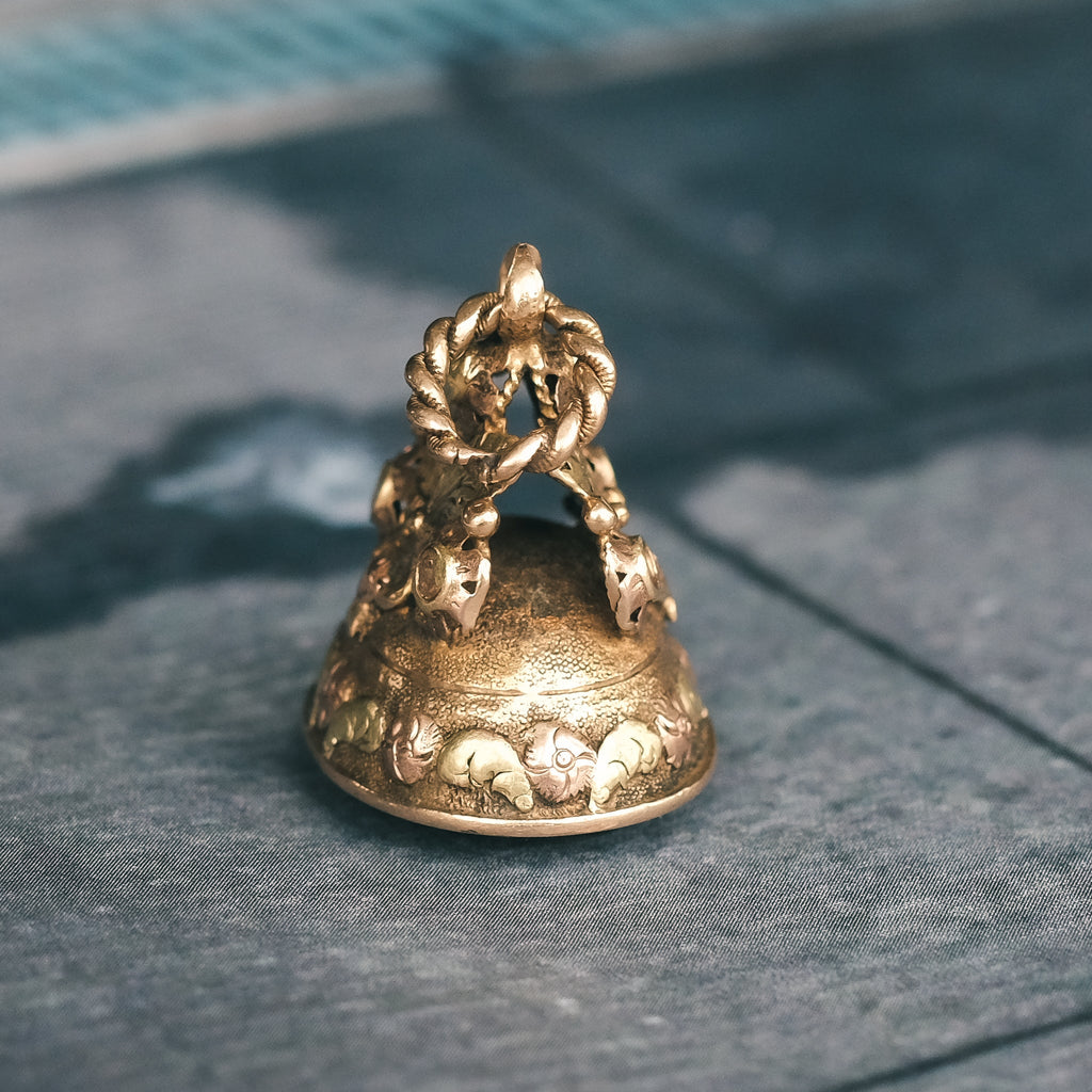 Regency Period Three - Tone Gold Fob - Lost Owl Jewelry