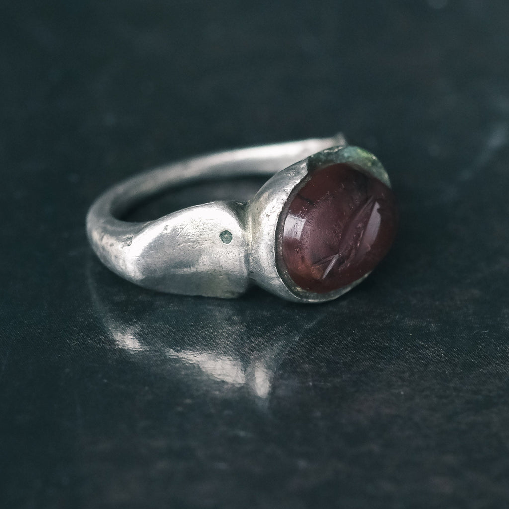 Roman Carnelian Intaglio Ring - Lost Owl Jewelry