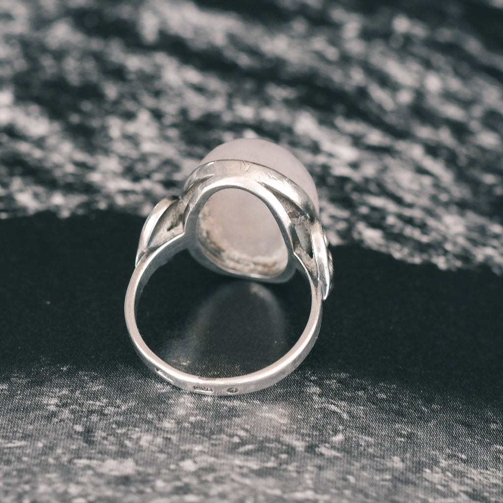 Soviet Rose Quartz Ring - Lost Owl Jewelry