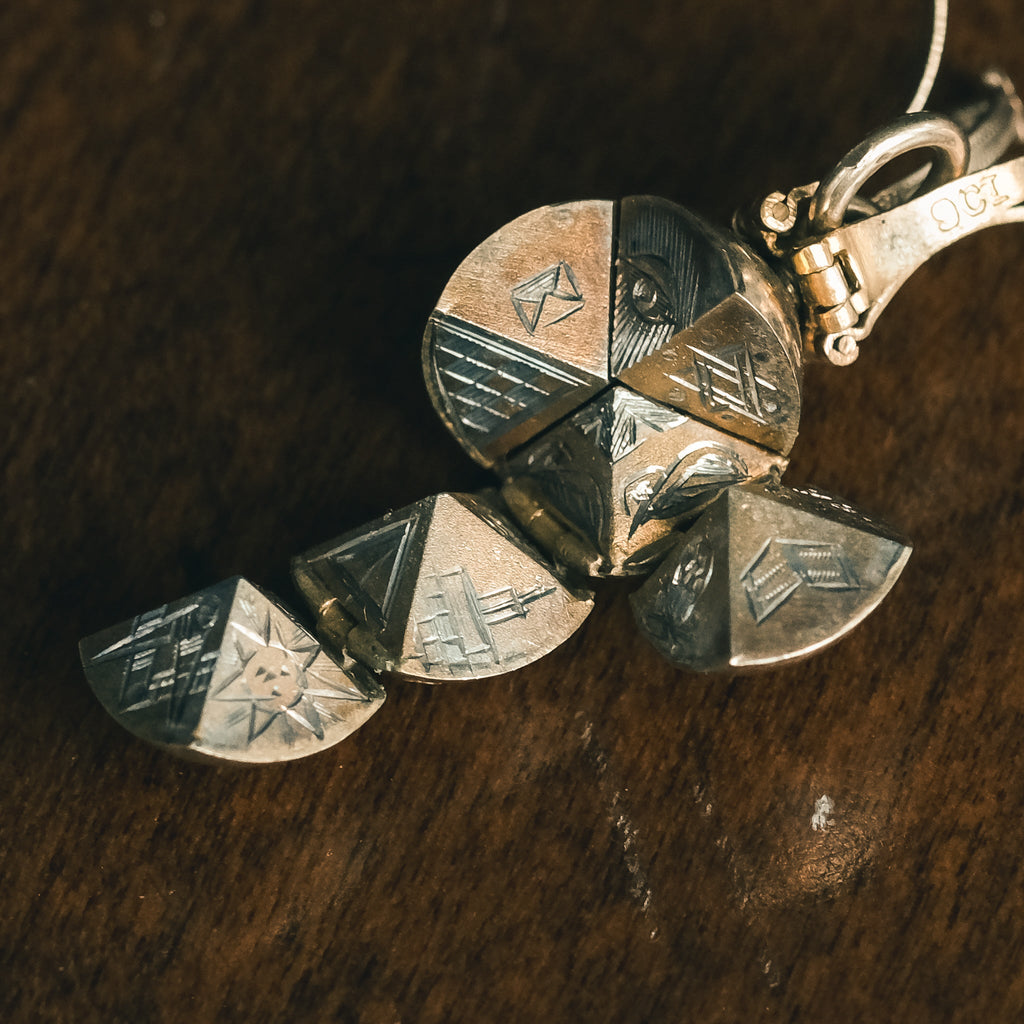 Unusual Antique Masonic Orb - Lost Owl Jewelry