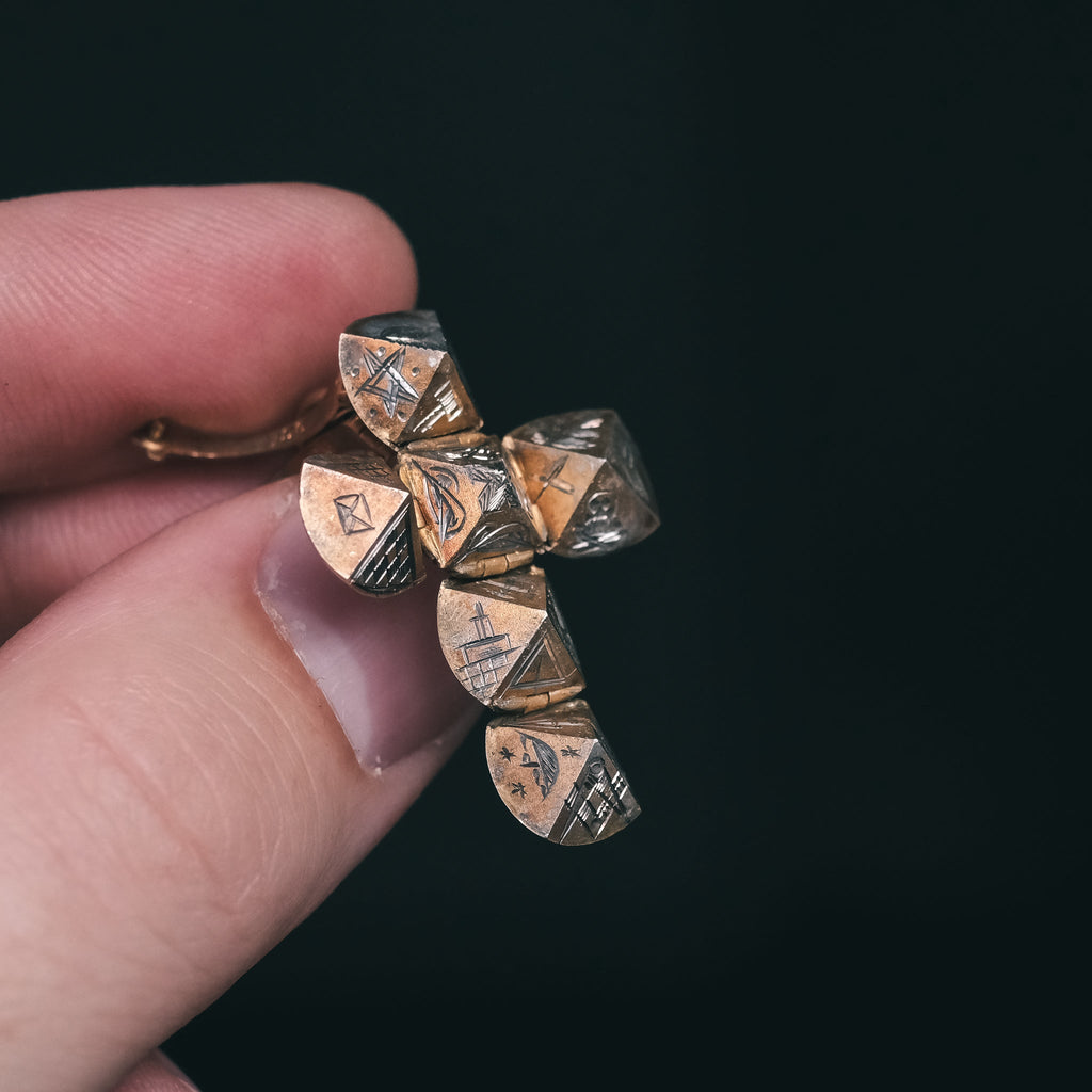 Unusual Antique Masonic Orb - Lost Owl Jewelry