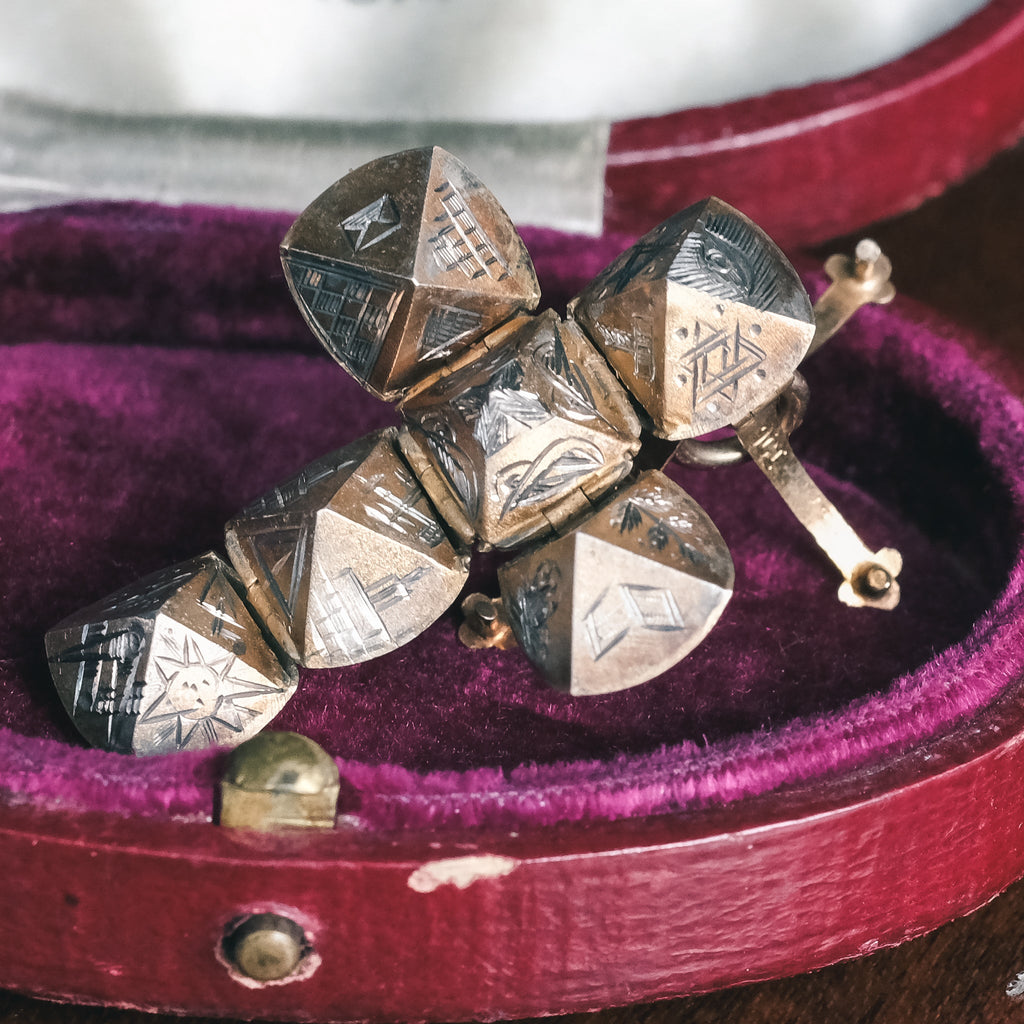 Unusual Antique Masonic Orb - Lost Owl Jewelry