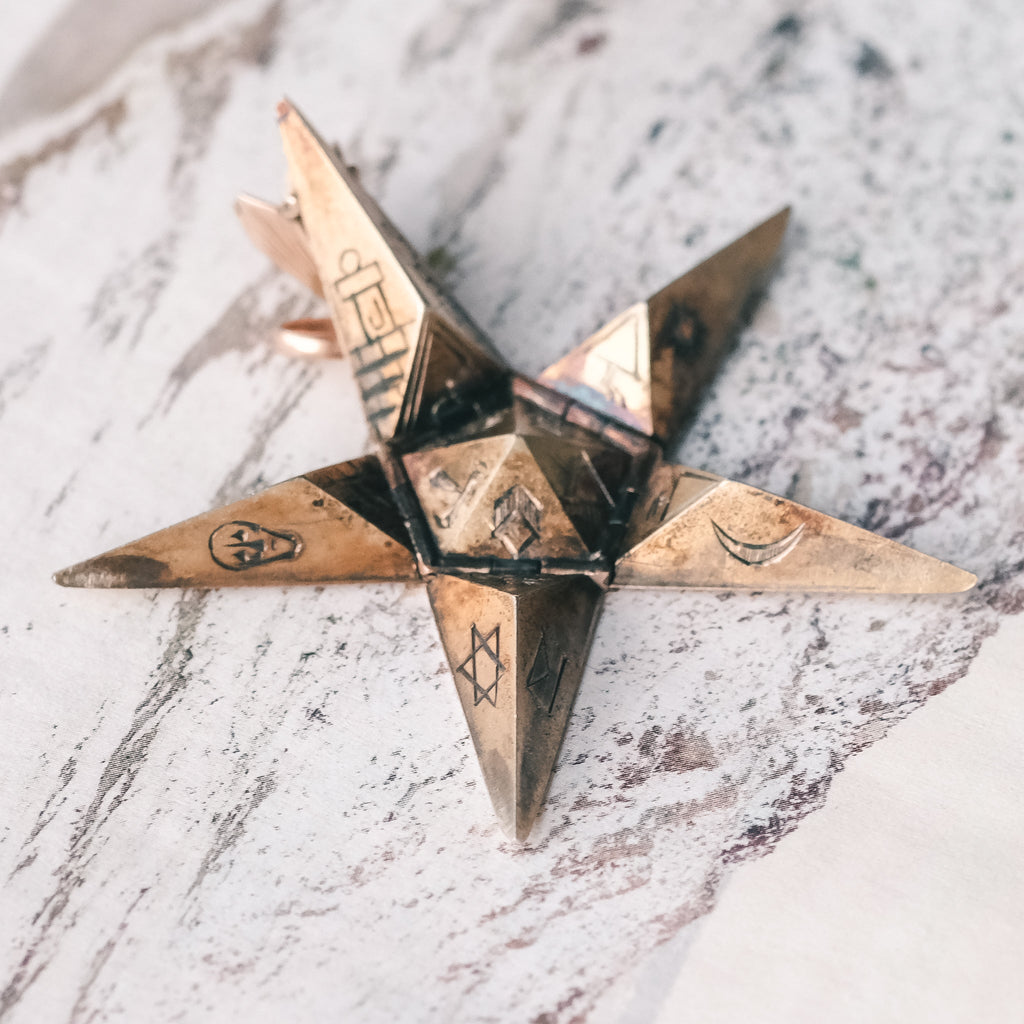 Unusual Masonic Star Fob - Lost Owl Jewelry