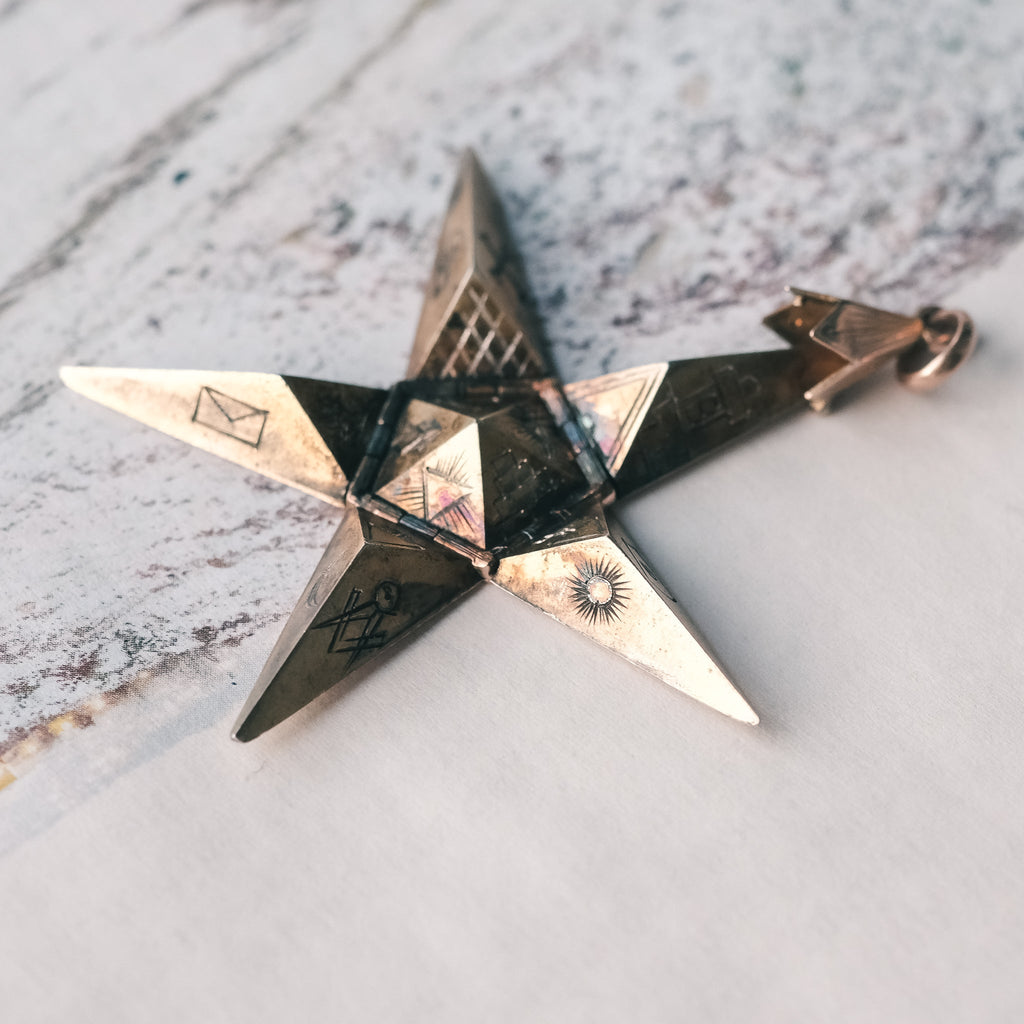 Unusual Masonic Star Fob - Lost Owl Jewelry