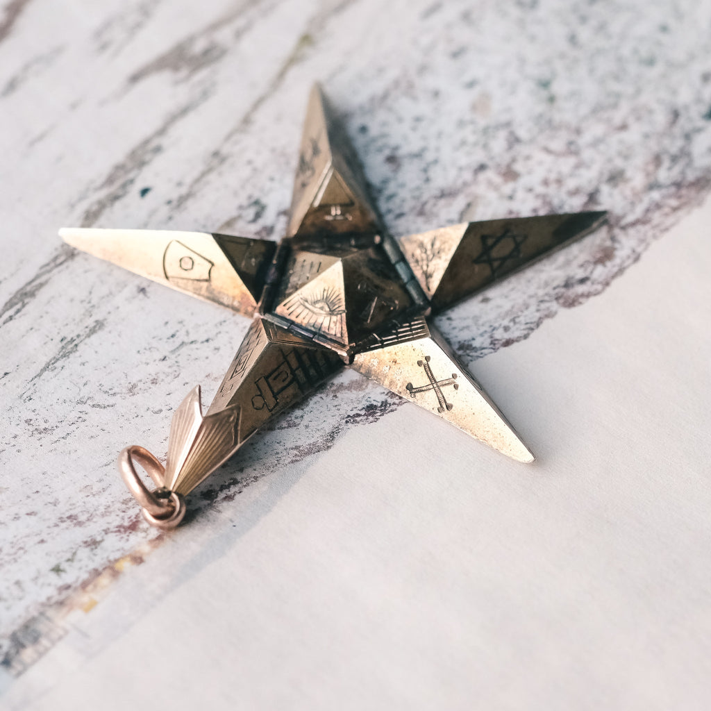 Unusual Masonic Star Fob - Lost Owl Jewelry
