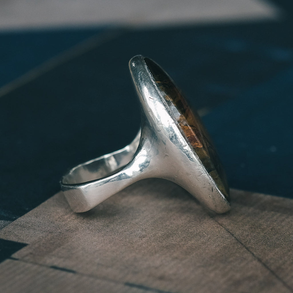 Venusian Landscape Agate Ring - Lost Owl Jewelry