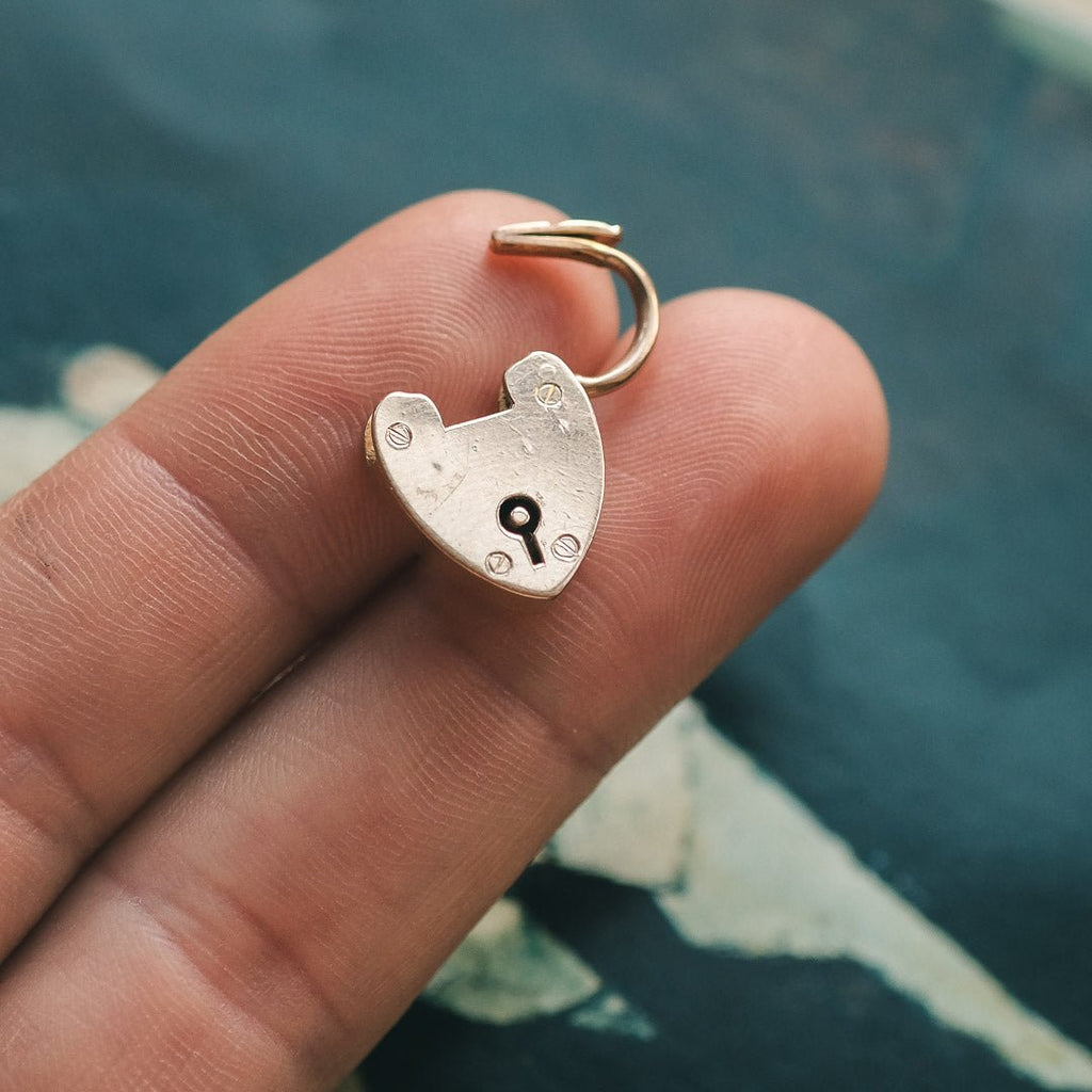 Victorian 15ct Gold Heart Padlock - Lost Owl Jewelry