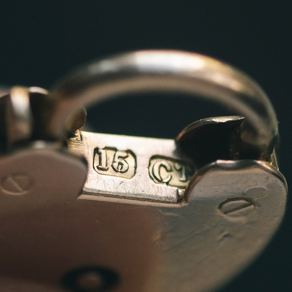 Victorian 15ct Gold Heart Padlock - Lost Owl Jewelry