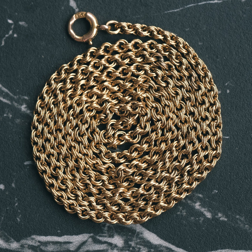 Victorian 15ct Triple Link Chain - Lost Owl Jewelry