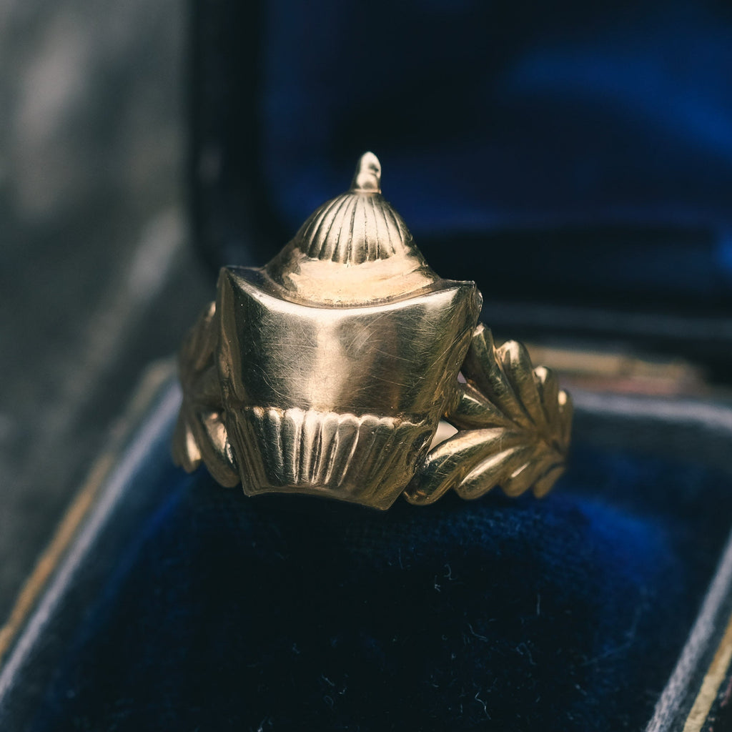 Victorian 3D Urn Ring - Lost Owl Jewelry