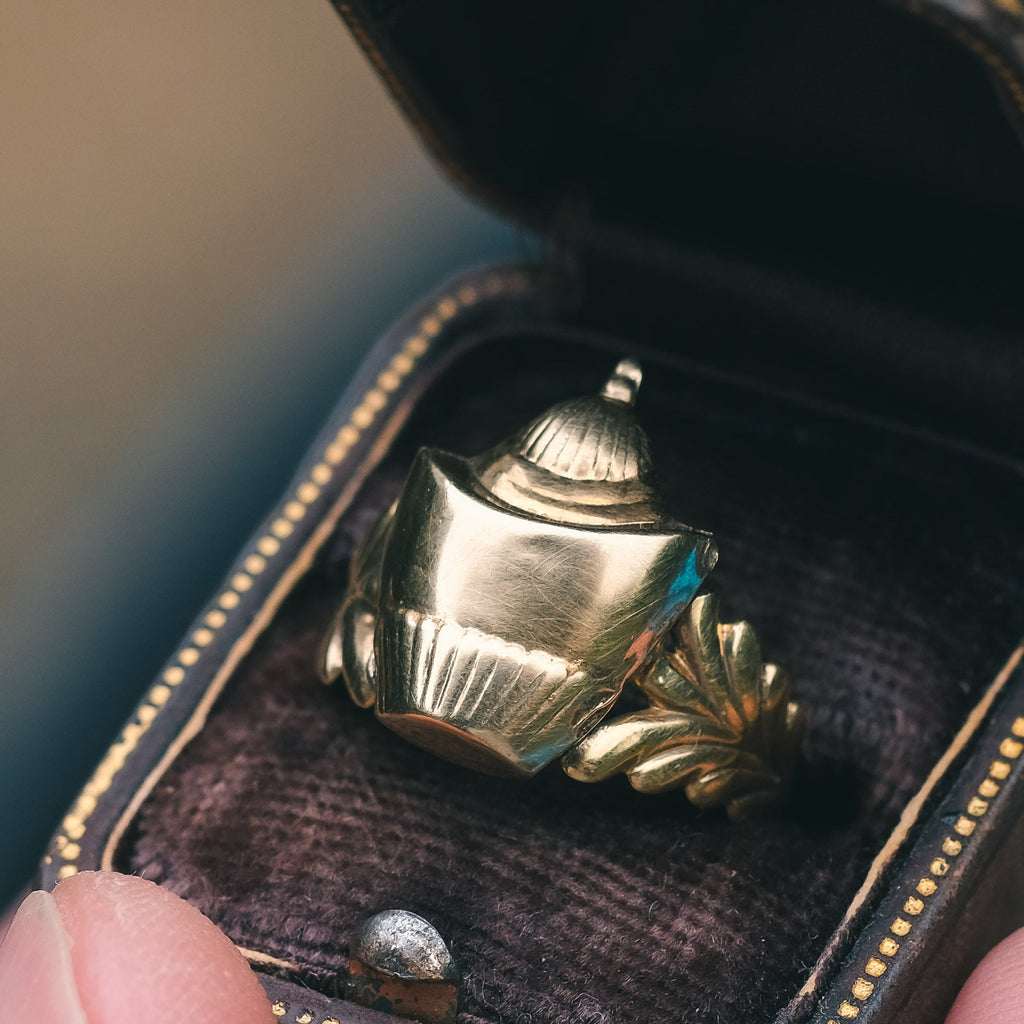 Victorian 3D Urn Ring - Lost Owl Jewelry