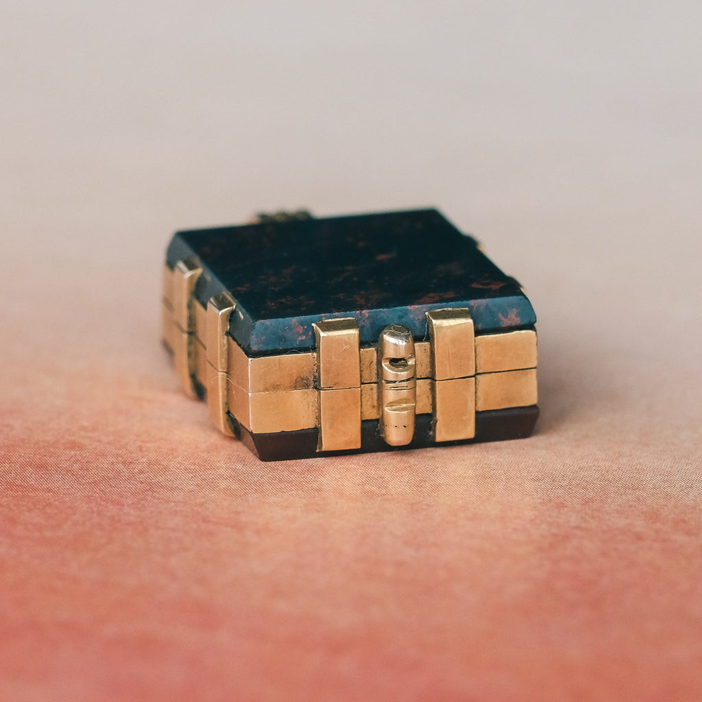 Victorian Agate Box Locket - Lost Owl Jewelry