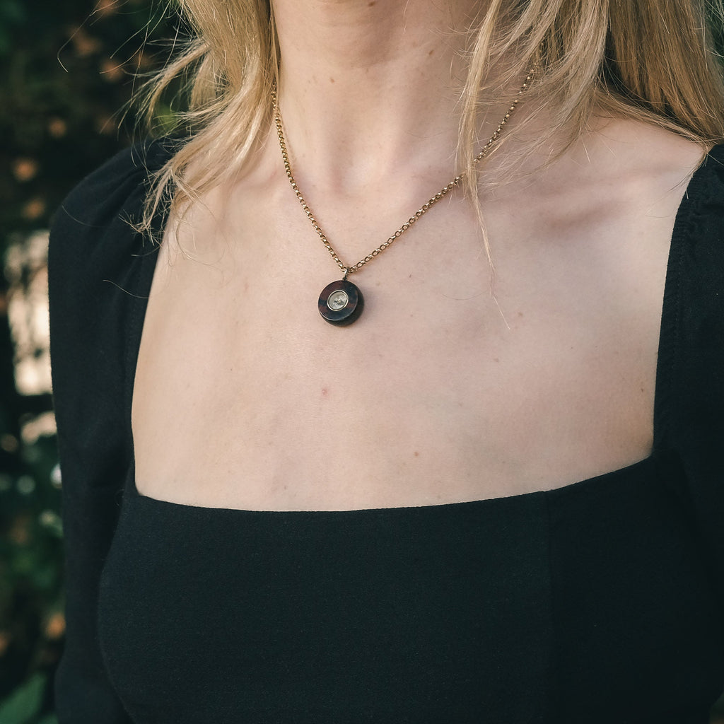 Victorian Agate Compass Pendant - Lost Owl Jewelry
