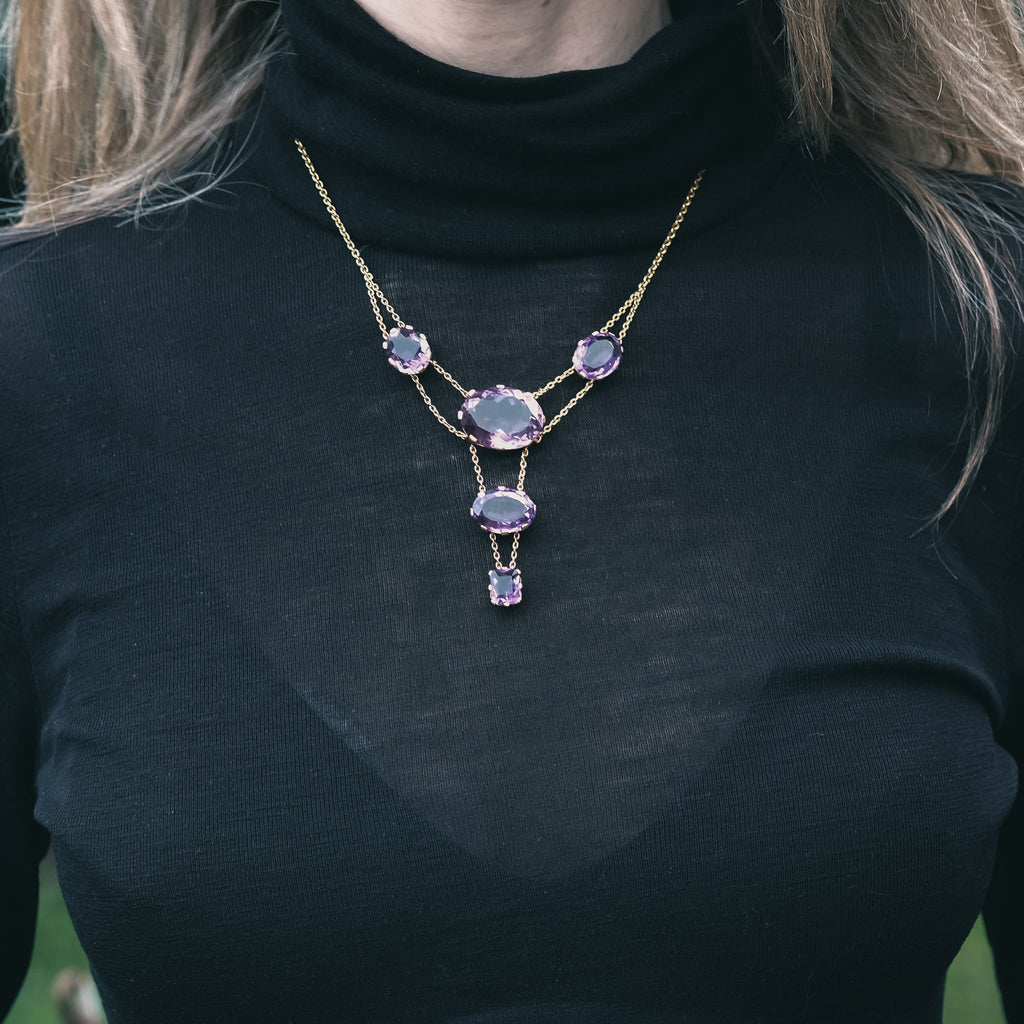 Victorian Amethyst Necklace - Lost Owl Jewelry