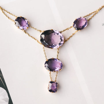 Victorian Amethyst Necklace - Lost Owl Jewelry