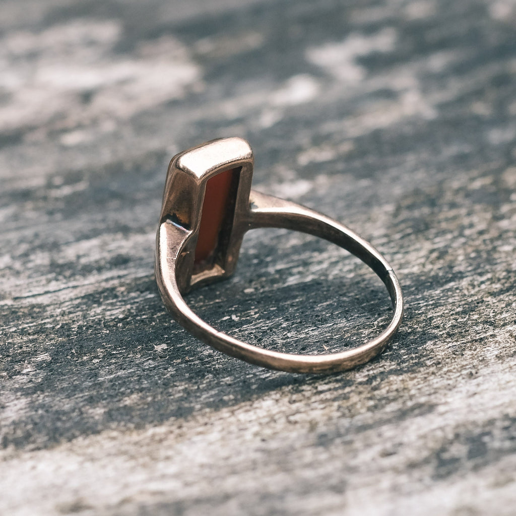 Victorian Aquarius Cameo Ring - Lost Owl Jewelry