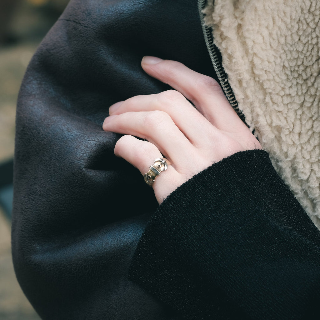 Victorian Bimetal Buckle Ring - Lost Owl Jewelry