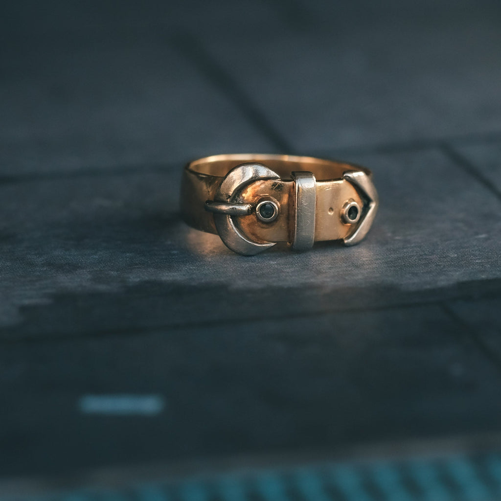 Victorian Bimetal Buckle Ring - Lost Owl Jewelry