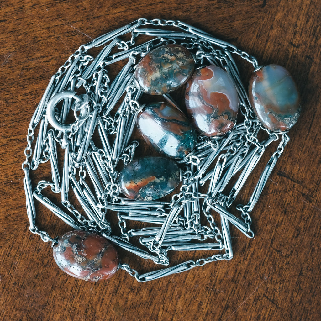 Victorian Blood Agate Guard Chain – Lost Owl Jewelry