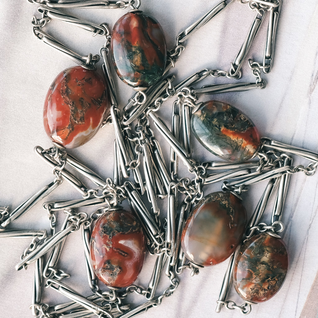 Victorian Blood Agate Guard Chain – Lost Owl Jewelry