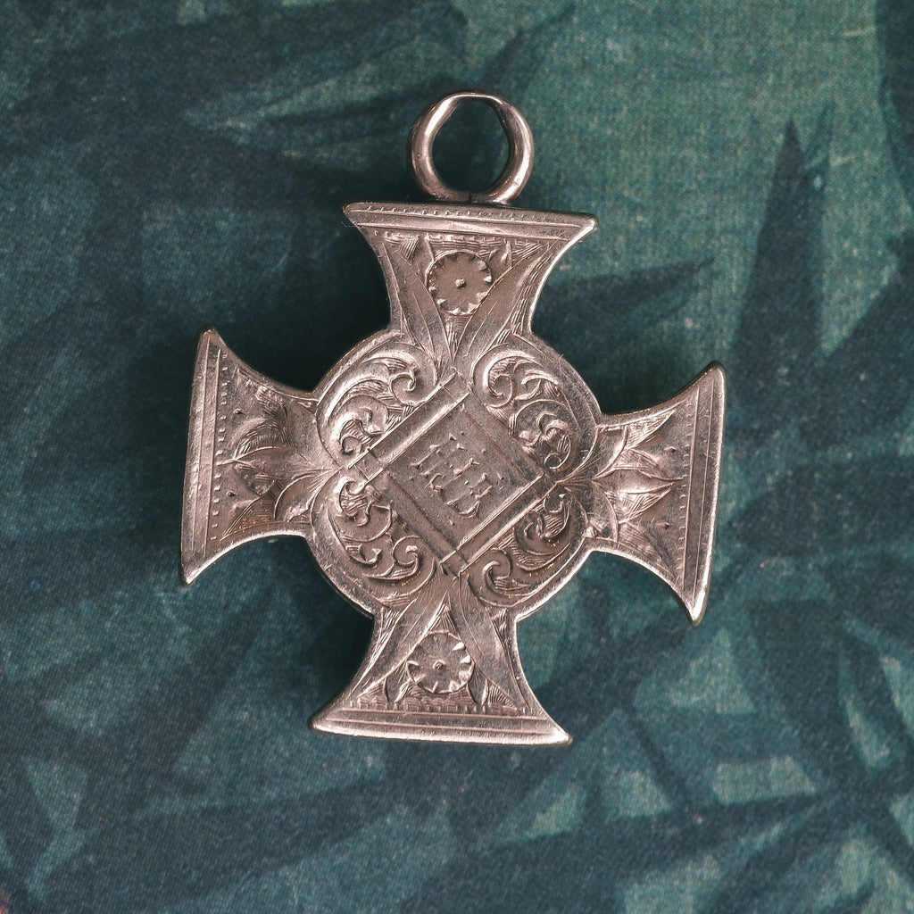 Victorian Bloodstone Cross Locket - Lost Owl Jewelry