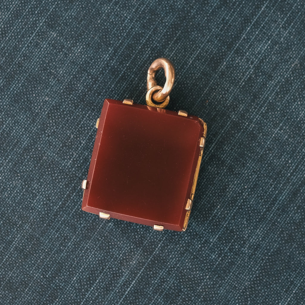 Victorian Bloodstone Locket - Lost Owl Jewelry