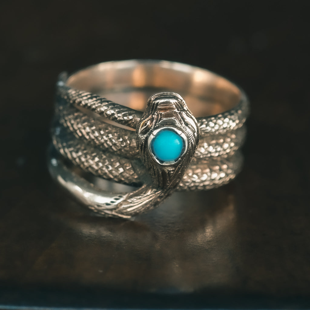 Victorian Coiled Snake Ring - Lost Owl Jewelry