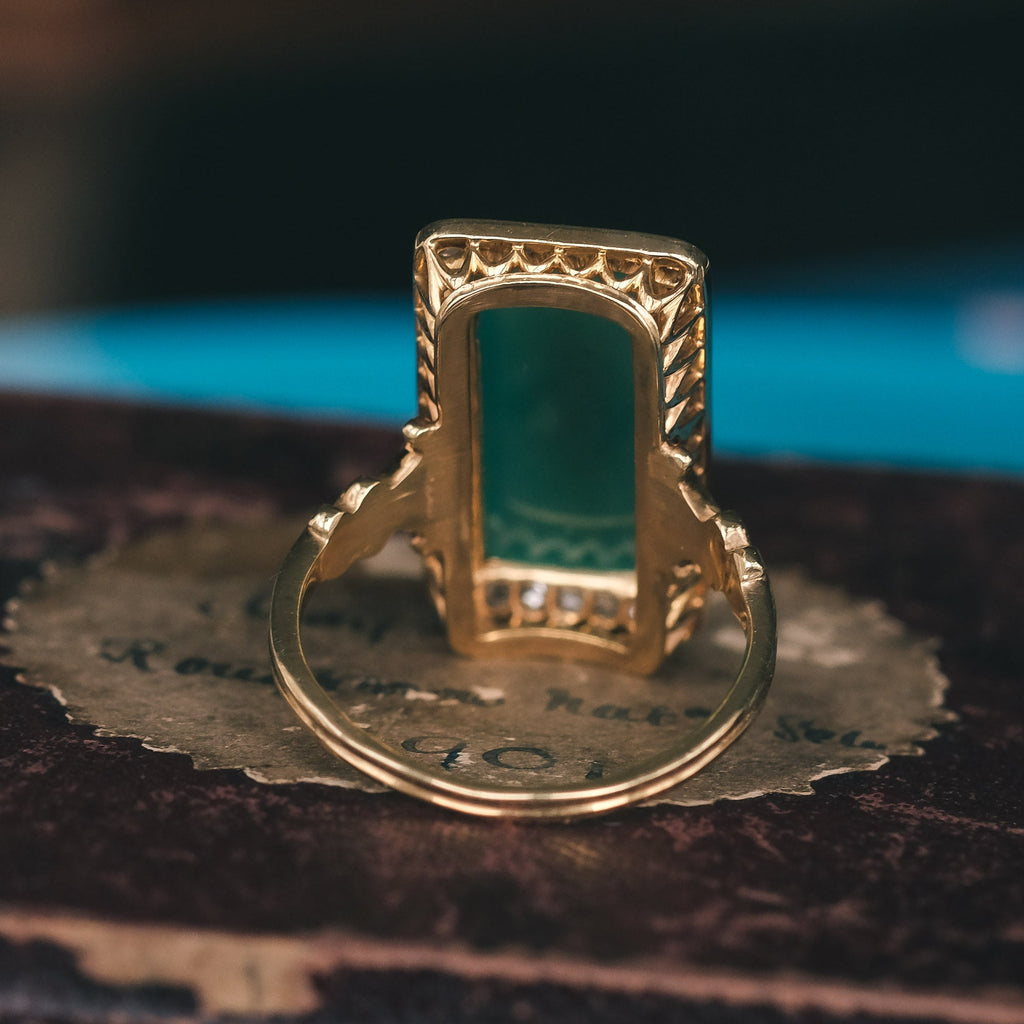 Victorian Cupid & Psyche Cameo Ring - Lost Owl Jewelry