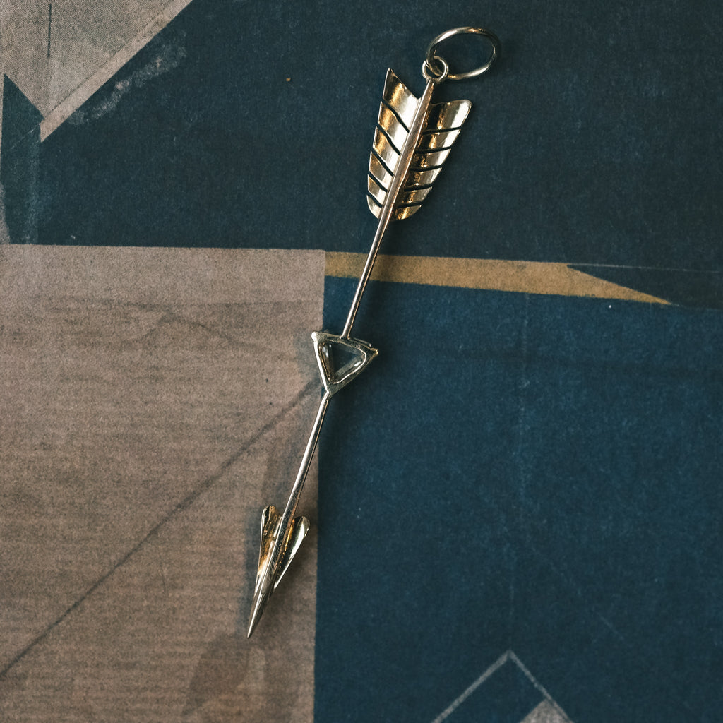 Victorian Diamond Arrow Pendant - Lost Owl Jewelry